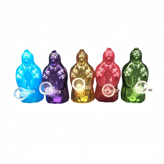4.75 Inch Tall Colored Wizard Small Glass Bong Water Pipe