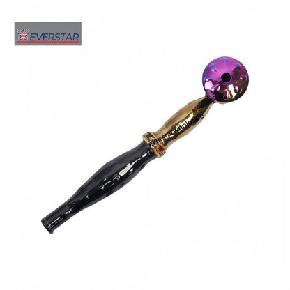 Multi Colors Metal Hand Pipe with Diamond Ring-10pcs/Gift Box