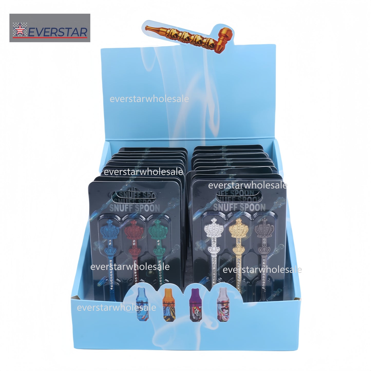 Crown Diamond Smoking Metal Dabbing Spoon