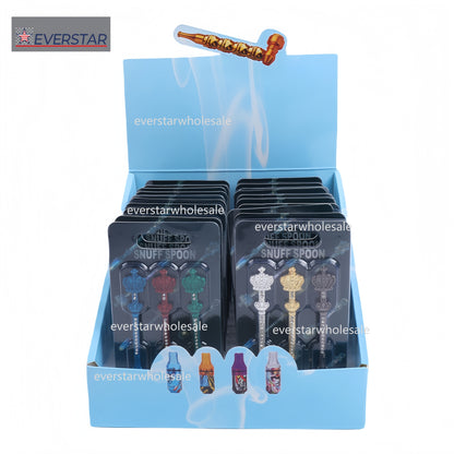 Crown Diamond Smoking Metal Dabbing Spoon