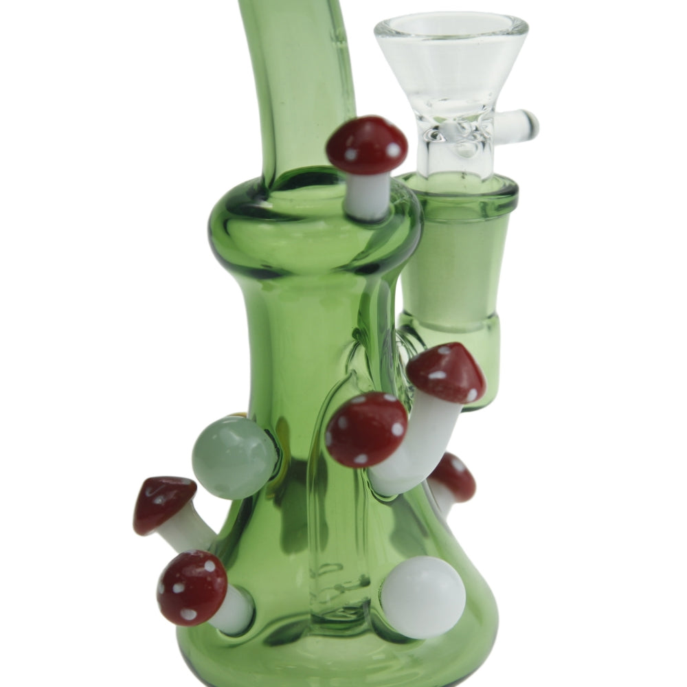 5" Tall Mushroom Glass Bong Water Pipe Random Colors