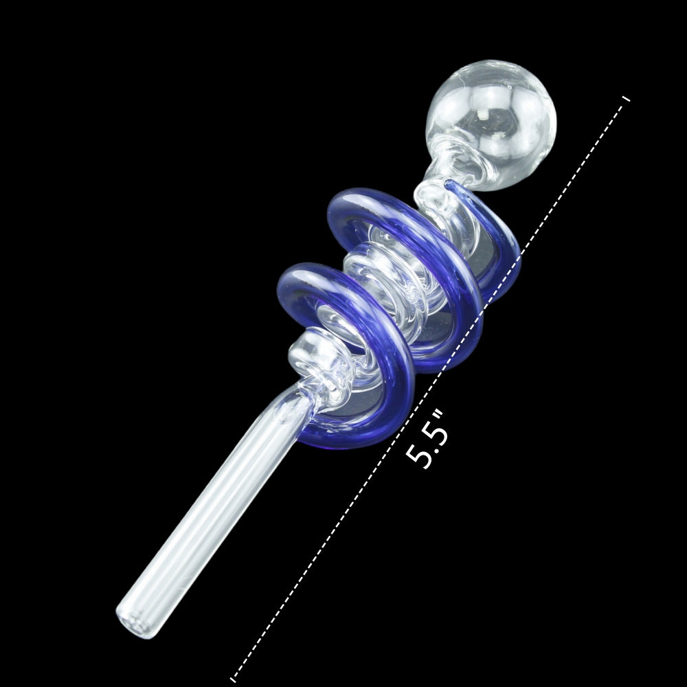 Double Spiral Colored Glass Oil Burner Pipe-Pack of 2