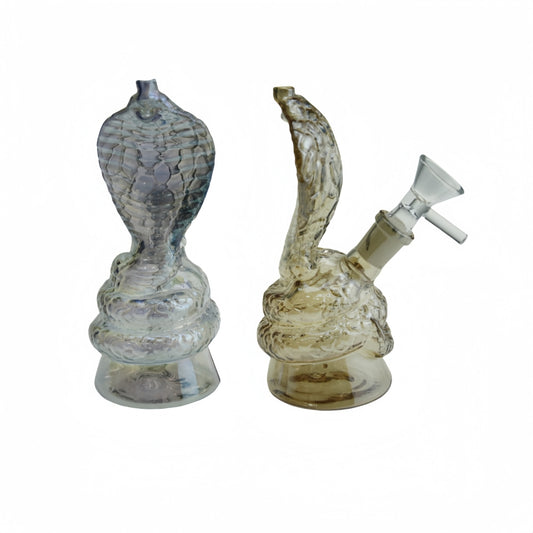 5.7 Inch Tall Electroplated Cobra Glass Water Pipe 14mm Female Joint