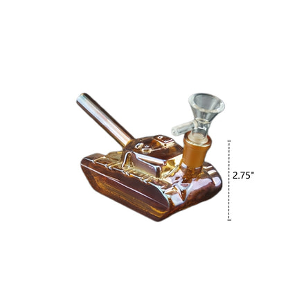 Electroplated Tank Bong Water Pipe 2.75" High