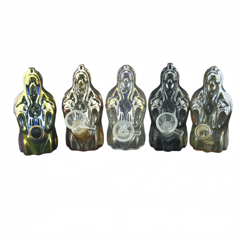4.75 Inch Tall Electroplated Wizard Small Glass Bong Water Pipe