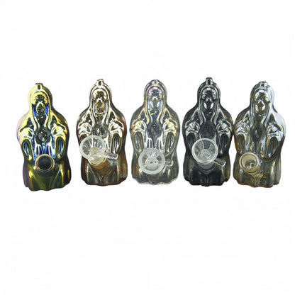 4.75 Inch Tall Electroplated Wizard Small Glass Bong Water Pipe