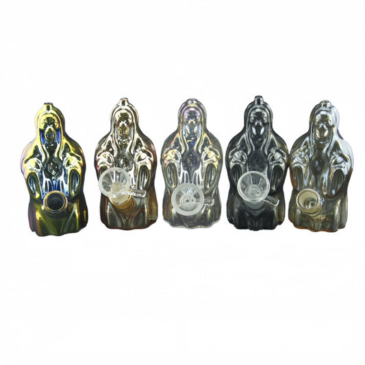 4.75 Inch Tall Electroplated Wizard Small Glass Bong Water Pipe