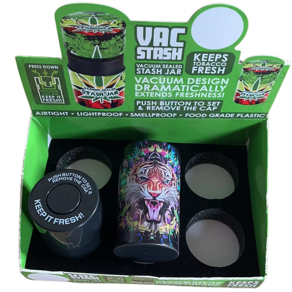 Vacuum Sealed Stash Jar-6pcs/Display Box