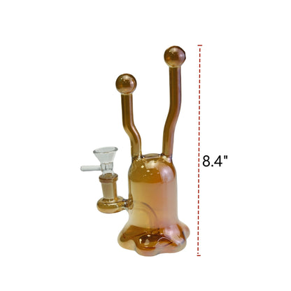 8.4 Inch Tall Metallic Color Electroplated Long Feeler Glass Water Pipes-Random Color