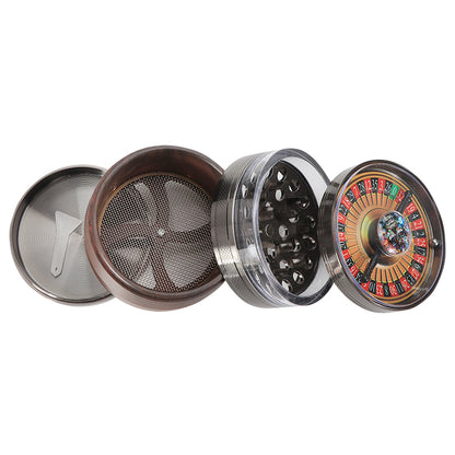 Russian Swivel Game Cover Wooden Color Herb Grinder 4 Layers