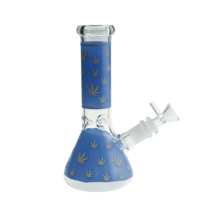 8" Glass Beaker Bong with Patterns