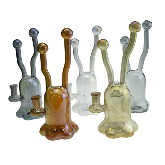 8.4 Inch Tall Metallic Color Electroplated Long Feeler Glass Water Pipes-Random Color
