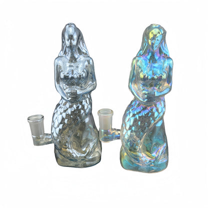 7 Inch Electroplated Mermaid Smoking Glass Water Pipe-Random Color Comes