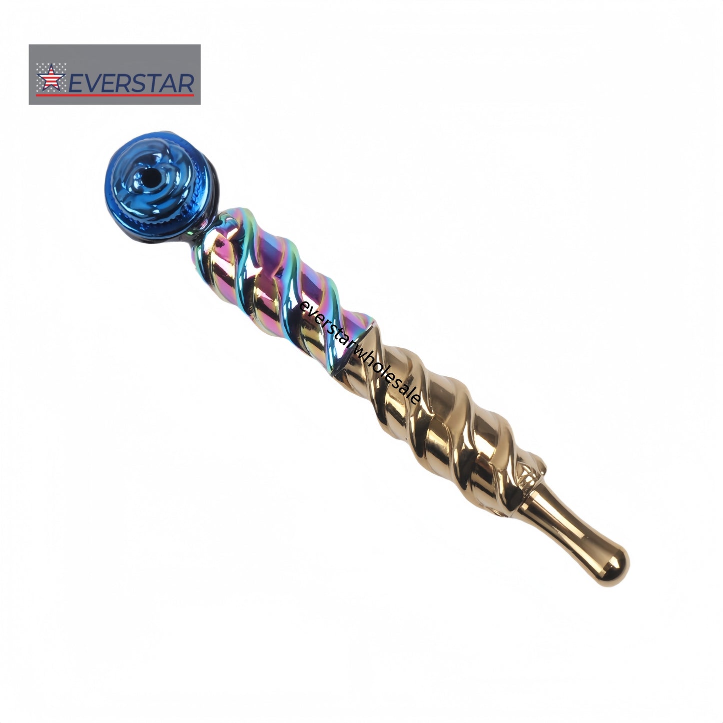 Metal Hand Pipe with Spiral Tube Color Mixed-10pcs/Gift Box