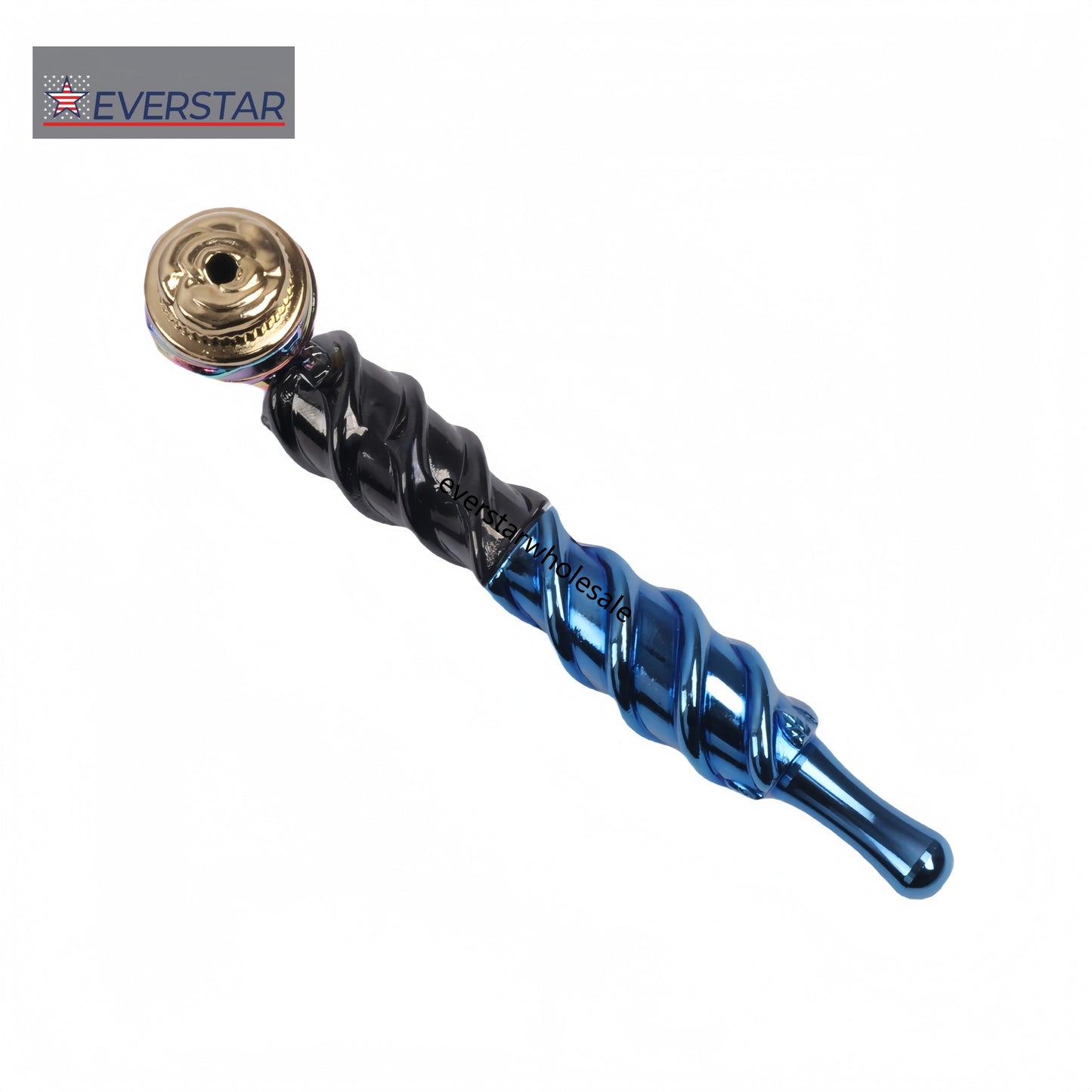 Metal Hand Pipe with Spiral Tube Color Mixed-10pcs/Gift Box