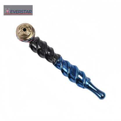 Metal Hand Pipe with Spiral Tube Color Mixed-10pcs/Gift Box