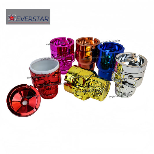 Electroplated Plastic Skull Ashtray-12PCS/Display Box