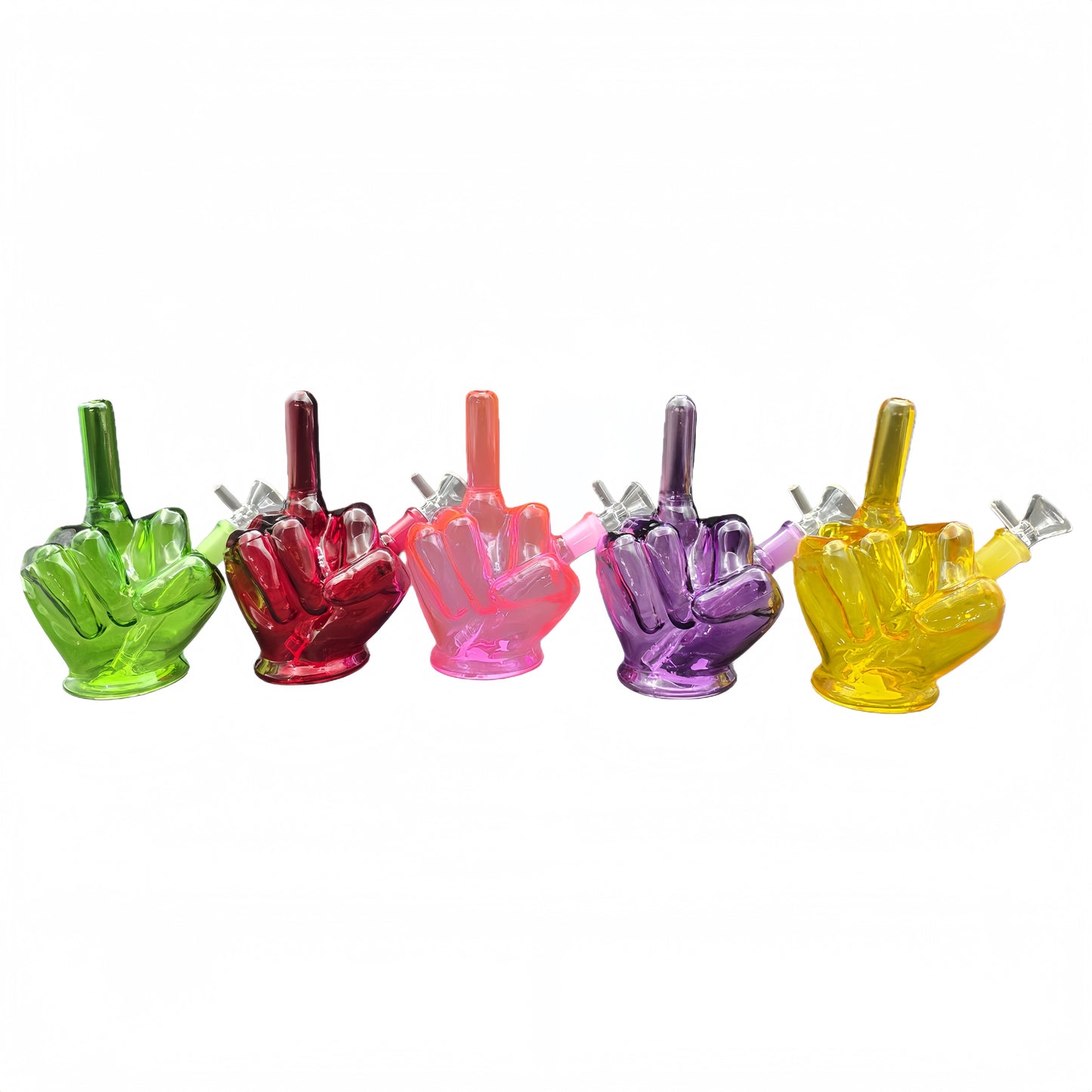 5.9 Inch Small Middle Finger Glass Water Pipe-Random Color Comes