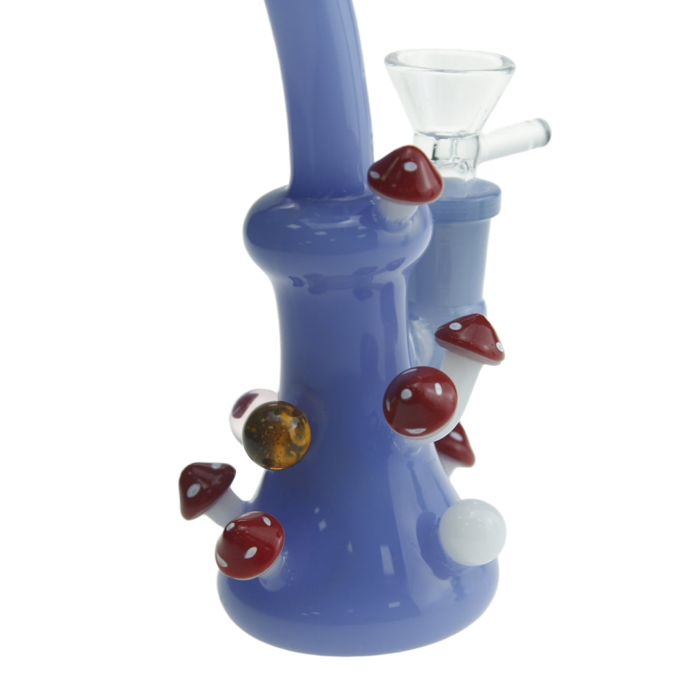 5" Tall Mushroom Glass Bong Water Pipe Random Colors