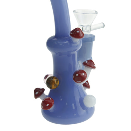 5" Tall Mushroom Glass Bong Water Pipe Random Colors