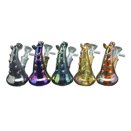 1pc 4.25" Electroplated Octopus Leg Mini Glass Bong