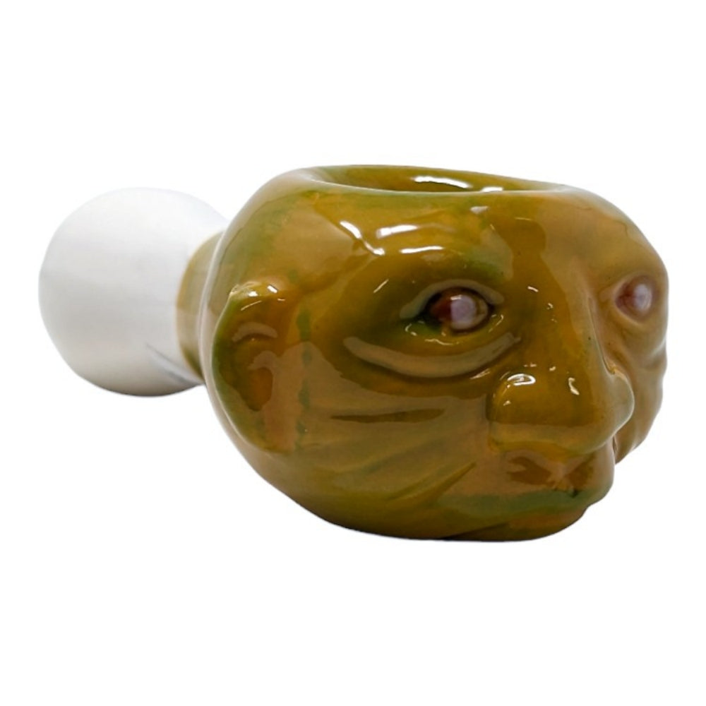 4.75" Wise Old Man Ceramic Hand Pipe