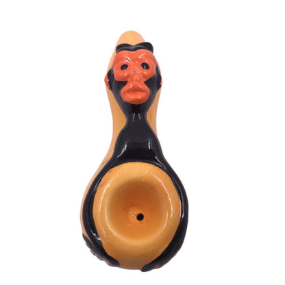 4.75"  Orange Ghost Ceramic Hand Pipe