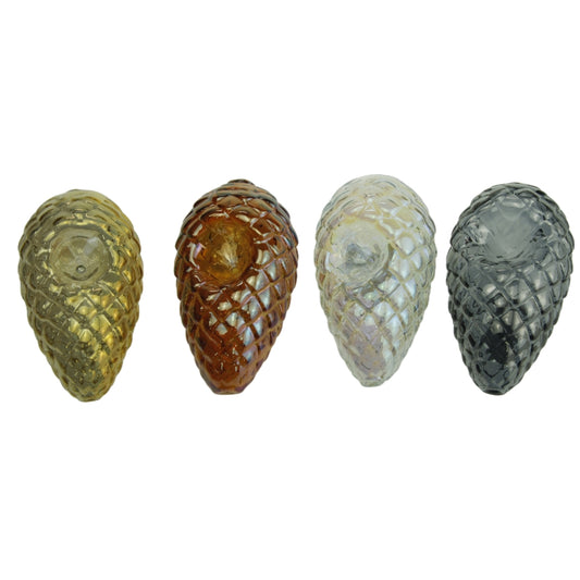 3.75" Pine Cone Glass Hand Pipe-Random Color-Pack of 2
