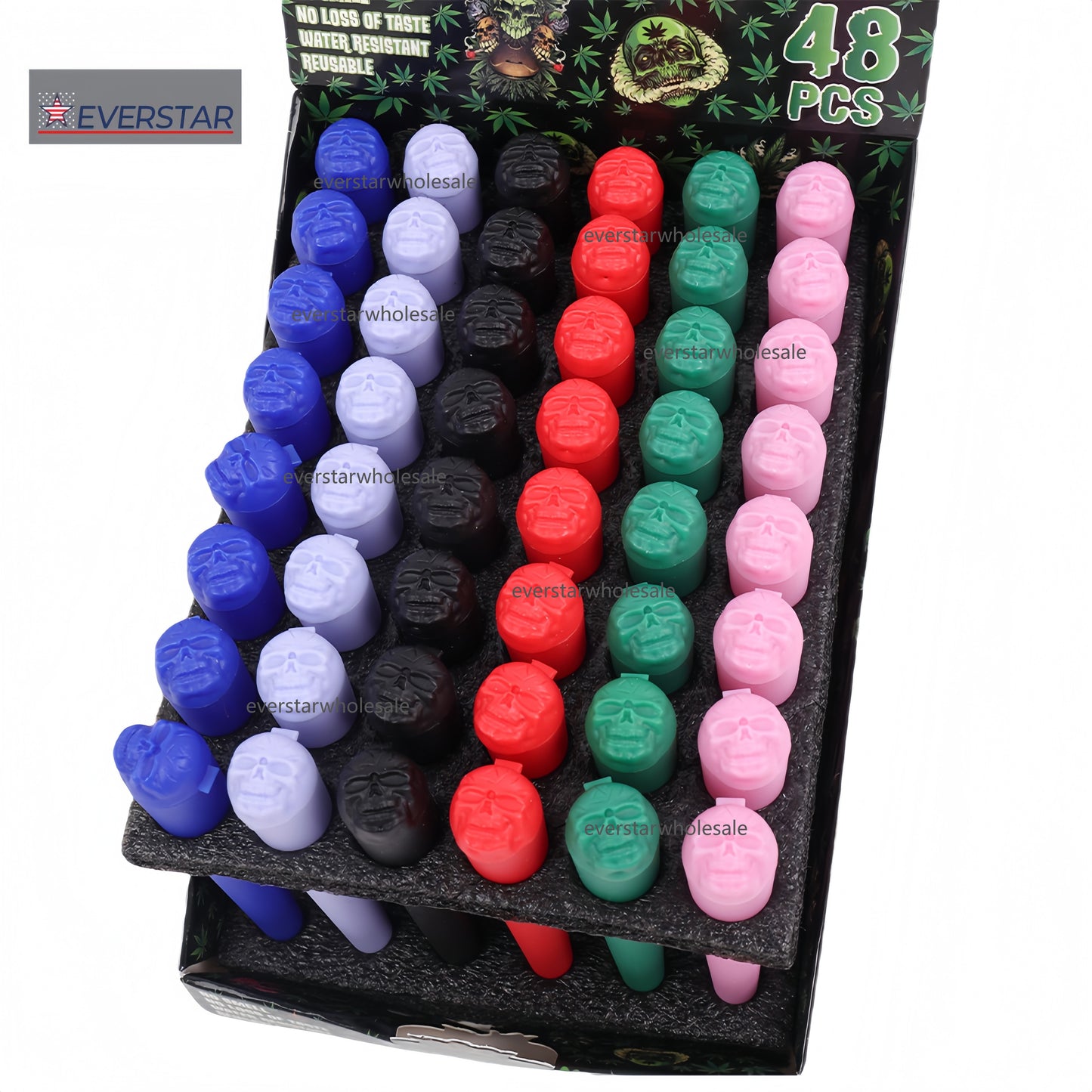 Skull Lid Plastic Cone Holder-48pcs/Display Box