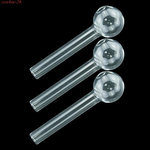 12 pieces pack Clear Glass Oil Burner Pipe 4"