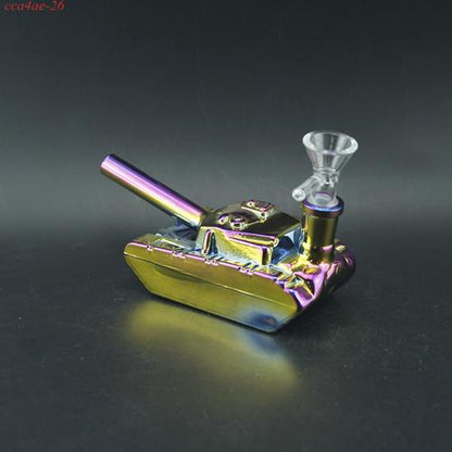 Electroplated Tank Bong Water Pipe 2.75" High