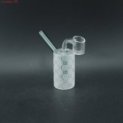 1pc 4.15" Sandblast Cylinder Mini Glass Dab Rig
