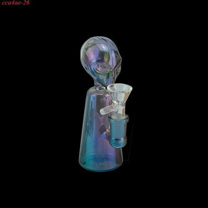 1pc 5.3"Iridescent Alien Glass Water Pipe