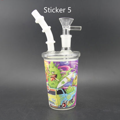 1pc 7.3" Juice Cup Glass Water Pipe