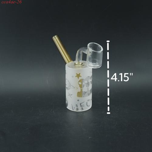 1pc 4.15" Sandblast Cylinder Mini Glass Dab Rig