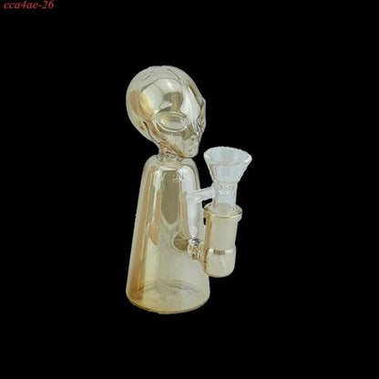 1pc 5.3"Iridescent Alien Glass Water Pipe
