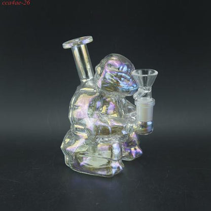 1pc 5.4" Electroplated TMNT Glass Bong and Water Pipe