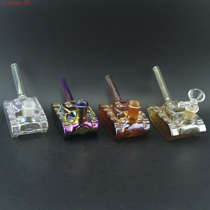 Electroplated Tank Bong Water Pipe 2.75" High
