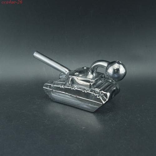 1pc Electroplated Tank Glass Oil Bubbler 6" Length