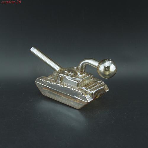 1pc Electroplated Tank Glass Oil Bubbler 6" Length