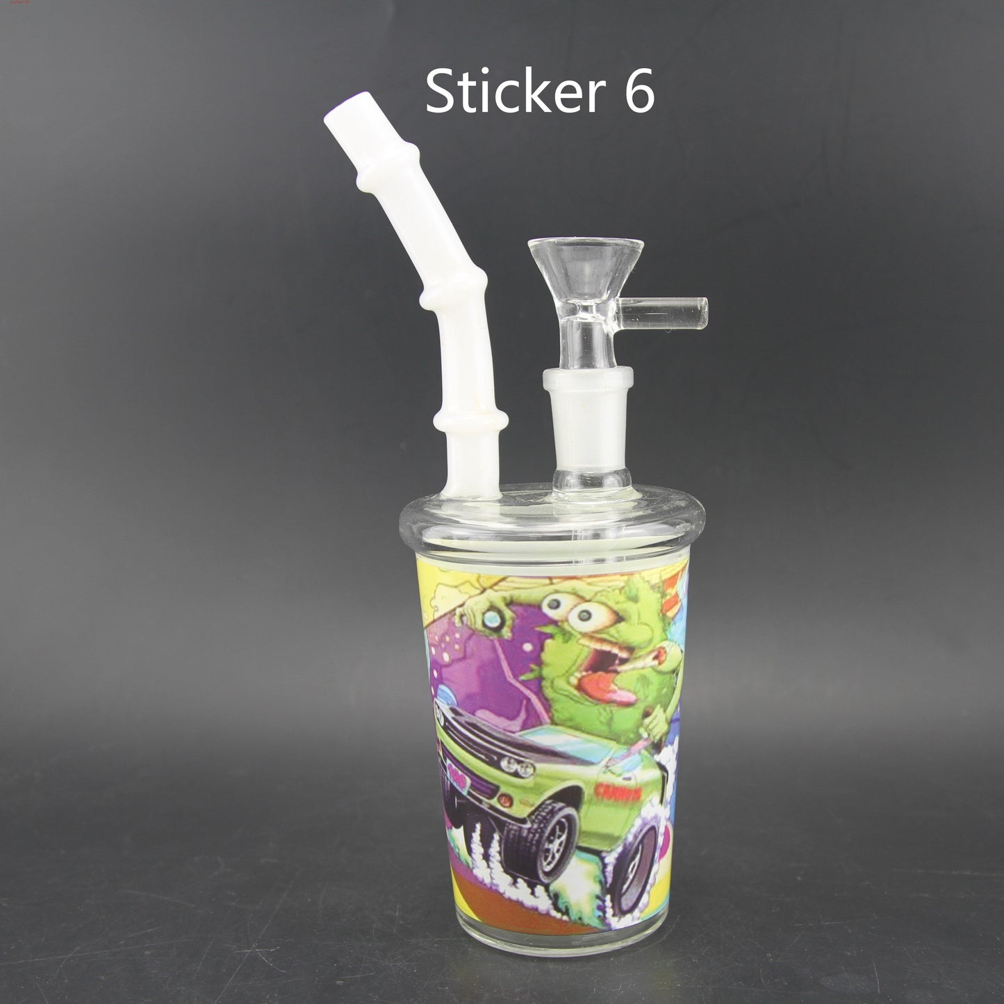 1pc 7.3" Juice Cup Glass Water Pipe