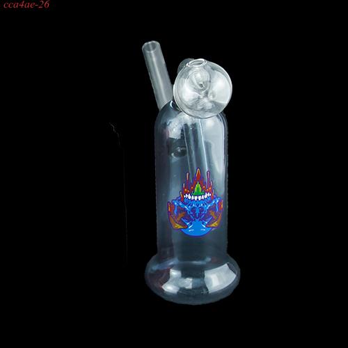 1pc Colored Glass Oil Burner Bubblers with Sticker 5"