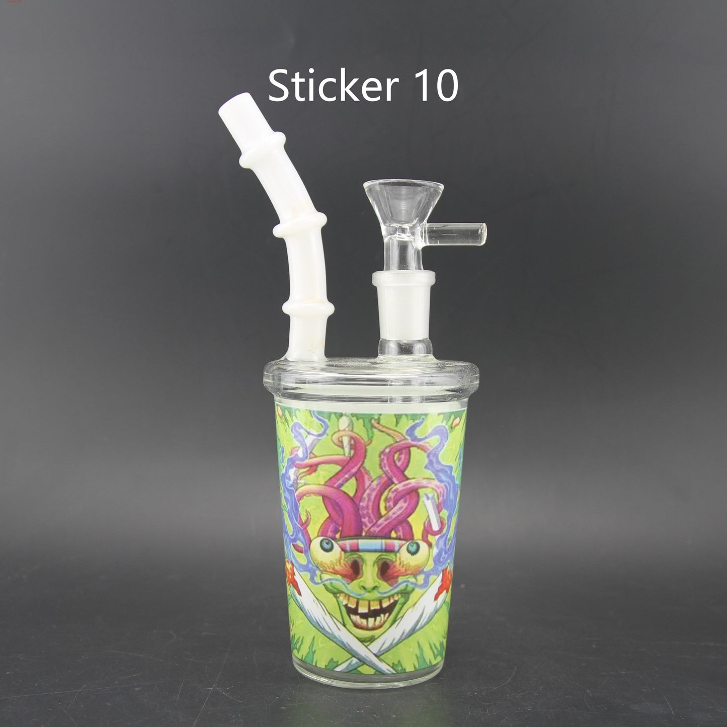1pc 7.3" Juice Cup Glass Water Pipe