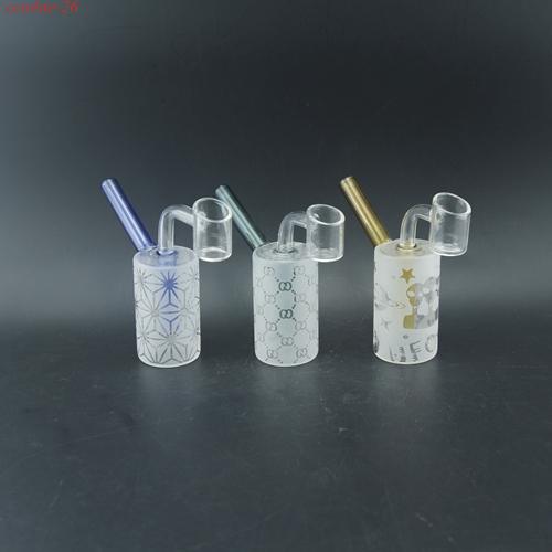 1pc 4.15" Sandblast Cylinder Mini Glass Dab Rig