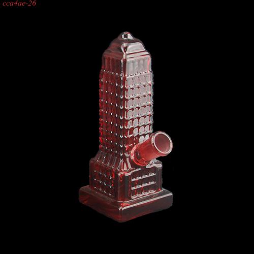 6" Colored Empire State Building Glass Bong Water Pipe