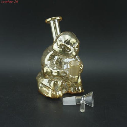 1pc 5.4" Electroplated TMNT Glass Bong and Water Pipe