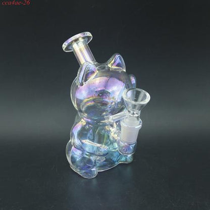 1pc 5" lucky cat glass water pipe