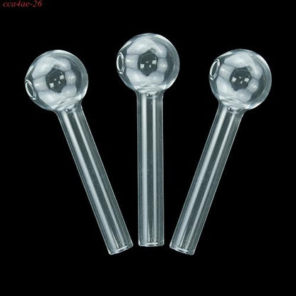 12 pieces pack Clear Glass Oil Burner Pipe 4"