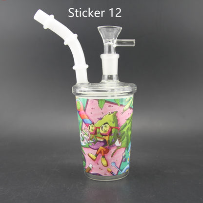 1pc 7.3" Juice Cup Glass Water Pipe