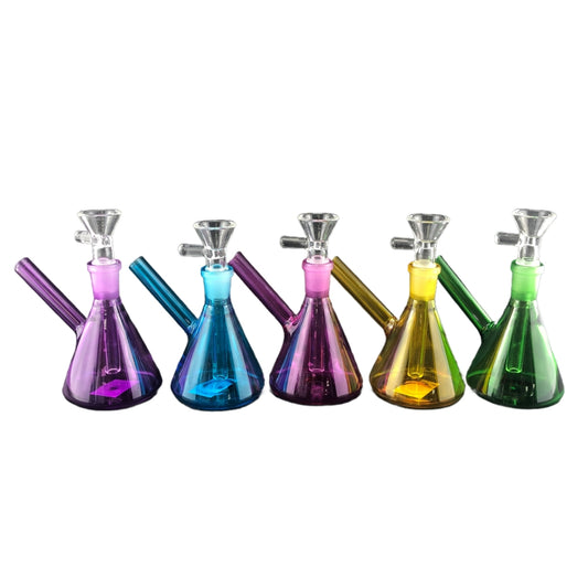 3.4 Inch Mini Glass Bong Water Pipe with All in One Glass Bowl